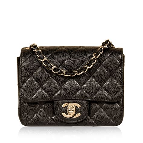 chanel black caviar classic flap bag